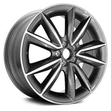 19" x 8" Alloy Remanufactured Wheel with 5 x 114.3 Bolt Pattern for Acura RDX 2019 - Machined and Dark Silver