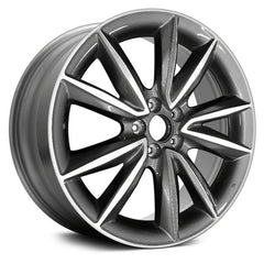 19" x 8" Alloy Remanufactured Wheel with 5 x 114.3 Bolt Pattern for Acura RDX 2019 - Machined and Dark Silver
