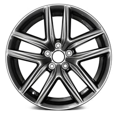 LKQ Corp - Double 5-Spoke Dark Smoked Hyper Silver 18x8.5 Alloy Factory Wheel for Lexus IS 2014-2016