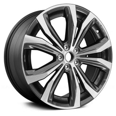 20" x 8" Alloy Remanufactured Wheel with 5 x 114.3 Bolt Pattern for Lexus RX 2016-2017 - Machined and Dark Charcoal