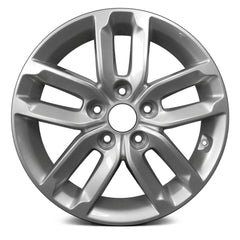 16" x 6.5" Alloy Remanufactured Wheel with 5 x 114.3 Bolt Pattern for Kia Optima 2011-2013 - Bright Silver Full Face