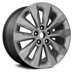 18" x 7" Alloy Remanufactured Wheel with 5 x 114.3 Bolt Pattern for Kia Sedona 2015 - Charcoal with Machined Accents