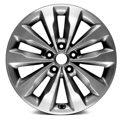 18" x 7" Alloy Remanufactured Wheel with 5 x 114.3 Bolt Pattern for Kia Sedona 2015 - Charcoal with Machined Accents