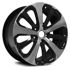 18" x 7.5" Alloy Remanufactured Wheel with 5 x 114.3 Bolt Pattern for Kia Sorento 2016-2017 - Black with Machined Face