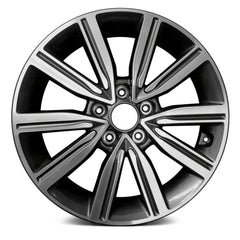 LKQ Corp - 5 V-Spoke Dark Charcoal Metallic with Machined Face 17x7 Alloy Factory Wheel for Kia Optima 2019