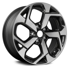 LKQ Corp - 5 Double Spiral-Spoke Machined and Dark Charcoal 17x7 Alloy Factory Wheel for Kia Sportage 2020-2021