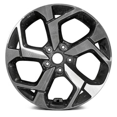 LKQ Corp - 5 Double Spiral-Spoke Machined and Dark Charcoal 17x7 Alloy Factory Wheel for Kia Sportage 2020-2021