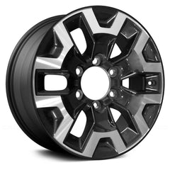 16" x 7" Alloy Remanufactured Wheel with 6 x 139.7 Bolt Pattern for Toyota Tacoma 2016-2017 - Charcoal with Machined Face