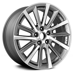 18" x 7.5" Alloy Remanufactured Wheel with 5 x 114.3 Bolt Pattern for Toyota Highlander 2017-2021 - Medium Charcoal with Machined Face