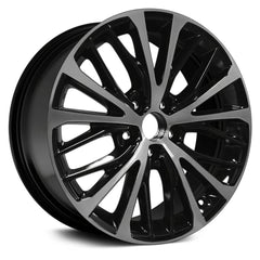 18" x 8" Alloy Replica Wheel with 5 x 114.3 Bolt Pattern for Toyota Camry 2018 - Gloss Black with Machined Accents