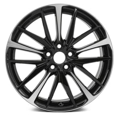 19" x 8" Alloy Replica Wheel with 5 x 114.3 Bolt Pattern for Toyota Camry 2018-2021 - Gloss Black with Machined Accents