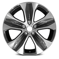 18" x 8" Alloy Remanufactured Wheel with 5 x 114.3 Bolt Pattern for Toyota Highlander 2020-2021 - Machined Medium Charcoal Metallic