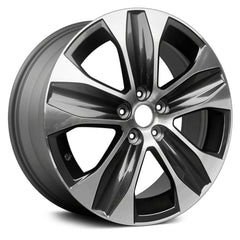18" x 8" Alloy Remanufactured Wheel with 5 x 114.3 Bolt Pattern for Toyota Highlander 2020-2021 - Machined Medium Charcoal Metallic