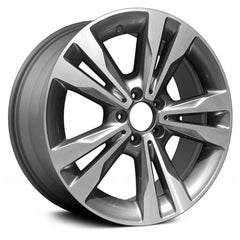 18" x 8.5" Alloy Remanufactured Wheel with 5 x 112 Bolt Pattern for Mercedes C Class 2015-2016 - Charcoal Metallic with Machined Face
