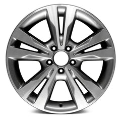18" x 8.5" Alloy Remanufactured Wheel with 5 x 112 Bolt Pattern for Mercedes C Class 2015-2016 - Charcoal Metallic with Machined Face