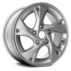 15" x 6" Alloy Remanufactured Wheel with 5 x 114.3 Bolt Pattern for Hyundai Elantra 2021-2022 - Medium Silver Metallic