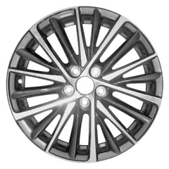 18" x 8" Alloy Remanufactured Wheel with 5 x 114.3 Bolt Pattern for Lexus ES 2022 - Machined Medium Charcoal Metallic