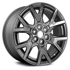 18" x 7.5" Alloy Remanufactured Wheel with 
6 x 120 Bolt Pattern for GMC Acadia 2020 - 2021 - 
Machined and Medium Charcoal Metallic