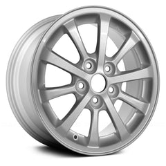 16" x 6.5" Alloy Remanufactured Wheel with 5 x 114.3 Bolt Pattern for Mitsubishi Lancer 2010–2013 - Silver