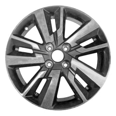 16" x 6" Alloy Replica Wheel with 4 x 100 Bolt Pattern for Nissan Versa 2020-2023 - Machined Medium Charcoal
