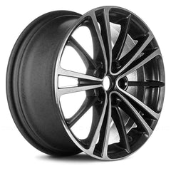 LKQ Corp - 5 W-Spoke Dark Charcoal Textured Machined 17x7 Alloy Factory Wheel for Scion FR-S 2013-2016