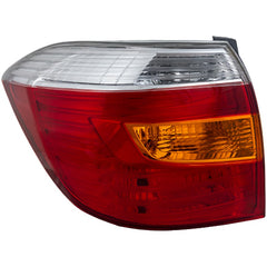 HIGHLANDER 08-10 TAIL LAMP LH, Lens and Housing, Amber/Clear/Red Lens, Base/Limited/SE Models, Japan Built Vehicle
