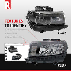 3-SERIES 02-05 HEAD LAMP RH, Assembly, Halogen, Black Interior, Sedan/Wagon