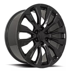 22x9 Aluminum Wheel with 6x5.5 Bolt Pattern - Gloss Black