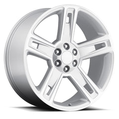 22x9 Aluminum Wheel with 6x5.5 Bolt Pattern - Silver Machine Face