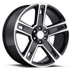 22x9 Aluminum Wheel with 6x5.5 Bolt Pattern - Gloss Black Machine Face