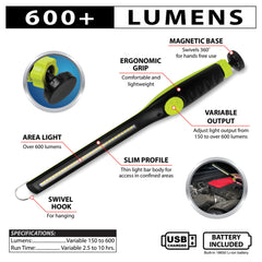 Wilmar Hand Tools 600+LM Li-Ion Slim Work Light