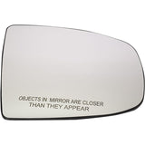 X5 07-13/X6 08-14 MIRROR GLASS RH, Non-Heated, w/ Backing Plate, Non-Electrochromic
