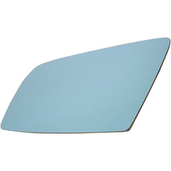 5-SERIES 04-10 MIRROR GLASS LH, Heated, w/ Backing Plate, Blue Glass, No Auto-dimming