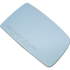 5-SERIES 04-10 MIRROR GLASS RH, Heated, w/ Backing Plate, Blue Glass, No Auto-dimming