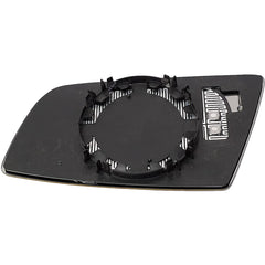 5-SERIES 04-10 MIRROR GLASS RH, Heated, w/ Backing Plate, Blue Glass, No Auto-dimming