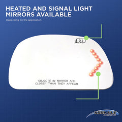 3-SERIES 12-19/I3 14-21 MIRROR GLASS RH, Heated, w/ Backing Plate, No Auto-dimming, (3-Series, Hathcback/Sedan/Wagon 12-18)/(4-Series, Convertible/Coupe/Hatchback)