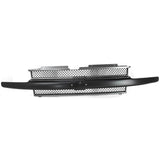 TRAILBLAZER 02-05 GRILLE, Painted Black Shell and Insert, w/ Black Center Bar, w/o Headlamp Washer Holes