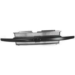 TRAILBLAZER 02-05 GRILLE, Painted Black Shell and Insert, w/ Black Center Bar, w/o Headlamp Washer Holes