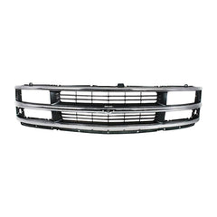 EXPRESS VAN 96-02 GRILLE, Chrome Shell/Painted Gray Insert, w/ Composite Headlight, Base/LS Models
