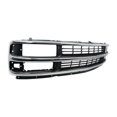 EXPRESS VAN 96-02 GRILLE, Chrome Shell/Painted Gray Insert, w/ Composite Headlight, Base/LS Models