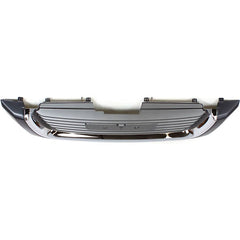 ENVOY 02-09 GRILLE, Painted Black Shell/Painted Gray Insert, Horizontal Bar Insert, w/ Chrome Insert Opening, w/o Washer Hole