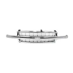 SILVERADO 99-02 GRILLE, Cross Bar Insert, Plastic, All-Chrome Shell and Insert, w/ Chrome Center Bar