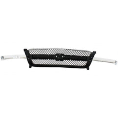 CHEVROLET C/K FULL SIZE PICKUP 03-07 GRILLE, Textured Gray, Mesh Insert, w/ chrome center bar and emblem provision
