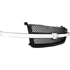 SILVERADO 03-06 GRILLE, Mesh, Gray, w/ Chr Cntr Bar, Base/LS/LT(AVALANCHE 03-06 w/o Body Cladding) Includes 2007 Classic