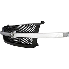 SILVERADO 03-06 GRILLE, Mesh, Gray, w/ Chr Cntr Bar, Base/LS/LT(AVALANCHE 03-06 w/o Body Cladding) Includes 2007 Classic
