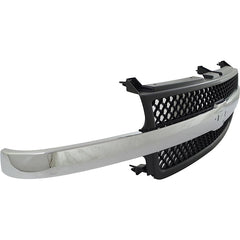 SILVERADO 2500 HD/3500 01-02 GRILLE, Black Mesh, w/ Chrome Center Bar