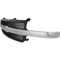 SILVERADO 2500 HD/3500 01-02 GRILLE, Black Mesh, w/ Chrome Center Bar