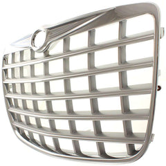 CHRYSLER 300 05-10 GRILLE, Cross Bar Insert, Chrome Shell/Painted Silver Insert, (05-07 5.7L/6.1L Eng)