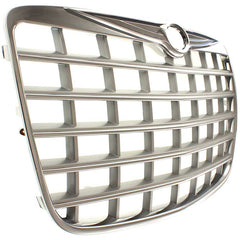 CHRYSLER 300 05-10 GRILLE, Cross Bar Insert, Chrome Shell/Painted Silver Insert, (05-07 5.7L/6.1L Eng)