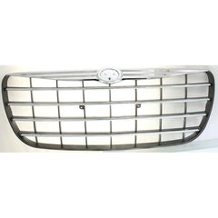 SEBRING 04-06 GRILLE, Chrome Shell/Painted Silver Insert, Convertible/Sedan